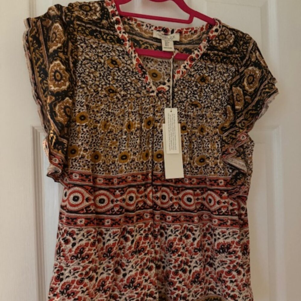 Rachel Zoe Boho Print Top, Small - NWT